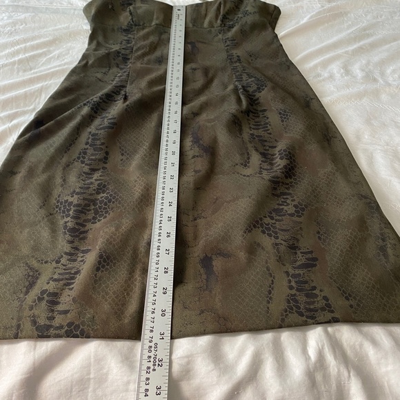 VINTAGE City Triangles Snake Print Elastic Spaghetti Strap Mini Dress 11 Y2K - Picture 12 of 15